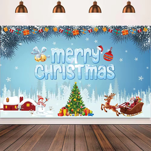 Custom Portable Waterproof Custom Polyester Flag <strong>Banner</strong> For Business Christmas Trade Shows Graduation Events-Outdoor Advertising - Product Image 2