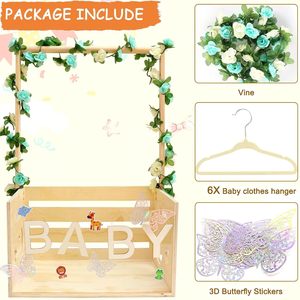 Caja <span class=keywords><strong>de</strong></span> Madera para Baby Shower, Personalizable, con Perchero, Cesta <span class=keywords><strong>de</strong></span> <span class=keywords><strong>Regalo</strong></span> para Recién Nacidos y Padres - Product Image 4