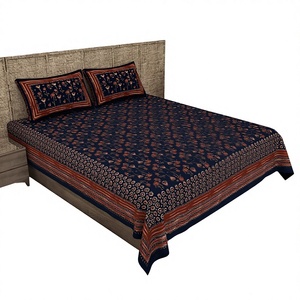 Sábanas Planas de Algodón Estampado de Primera Calidad con 2 Fundas de Almohada, Juego de Fundas de Edredón, 300 Hilos, Estilo Natural Ecológico, Precio al por Mayor - Product Image 1