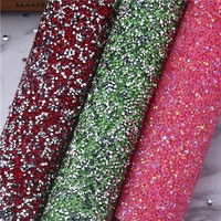 Nouveau produit, prix de gros, Design personnalisé, strass, maille, tissu cristal