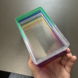 แผ่นปิดด้านหลังแบบไล่สีวิบวับ TPU 35pt สำหรับป้องกันการ์ดเกรด พร้อมแผ่นอะคริลิกใสสำหรับ <span class=keywords><strong>P</strong></span>.S.A Slab - Product Image 6