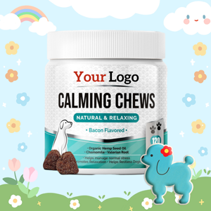 Suplemento masticable calmante orgánico OEM para mascotas, ayuda a controlar el estrés y promueve la relajación, alivio de la ansiedad para perros con melatonina - Product Image 1