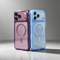 JOYPORODO B559 Coque transparente en PC pour iPhone 17 Pro 18 Pro 17 Pro Max 18 Pro Max avec protection d'angle pour chargement magnétique sans fil