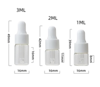 Emballage cosmétique 1ml 2ml 3ml 4ml 5ml Bouteille en verre pour huile essentielle et sérum avec surface givrée Mini flacon compte-gouttes en verre