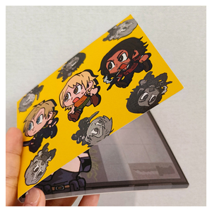 シルバーフォイルダイカット形状折りたたみプランナー異なる形状磁気スティッキーノートバッキングカード付き - Product Image 1