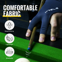 Gants de snooker WRELS prêts à être expédiés, gants de billard sportifs respirants et antidérapants, gants de snooker à 3 doigts, gants de billard et de snooker