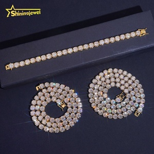 Spedizione Rapida, Gioielli in <span class=keywords><strong>Argento</strong></span> <span class=keywords><strong>925</strong></span>, Catena Tennis Hip Hop Classica di Alta Qualità con Diamanti Moissanite VVS da 6,5mm - Product Image 4