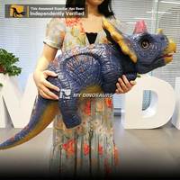 MY Dino HP031 Cadeaux spéciaux pour enfants Dinosaure animatronique Triceratops Marionnette à main Couleur personnalisée