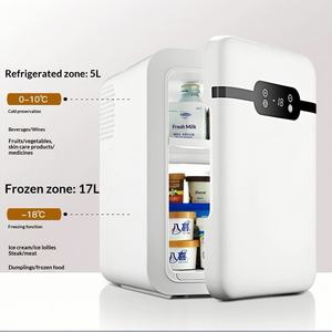 Duitsland <span class=keywords><strong>Mini</strong></span> Koelkast Kleine Huishoudelijke Studenten Kamer Auto Koelkast 2025 Nieuwe Energiebesparende Dubbele Deur -20°C Auto-ontdooiing - Product Image 1