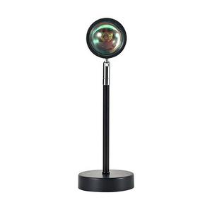 Lâmpada de Projeção do Pôr do Sol com Alimentação USB, Luz Noturna LED de Modo Duplo para Criação de Atmosfera em Mesa de Trabalho ou Quarto, Luminária de Mesa de Madeira - Product Image 1