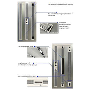 एकीकृत एलईडी छत लाइट बेल्ट एयर कंडीशनिंग एयर आउटलेट ग्रिल पैनल एम्बेडेड उपकरण आधुनिक रजिस्टर ग्रिल - Product Image 5