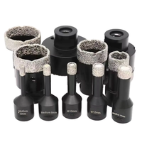 Forets diamantés brasés sous vide Likai Lkb M14 de 6 mm à 70 mm, finition oxyde noir, pour le perçage du granit, du marbre et de la maçonnerie, 60 mm