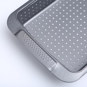 Molde Rectangular para Pizza con Orificios, Antiadherente, Fondo Reforzado, para Hornear Pasteles, 9x13 Pulgadas - Product Image 3