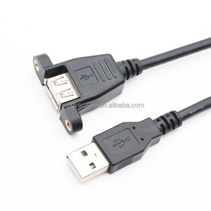 Cavo <span class=keywords><strong>USB</strong></span> 2.0 <span class=keywords><strong>Maschio</strong></span>-Femmina per Estensione Dati e Ricarica Rapida, 0,25M con Dado M3 - Product Image 1