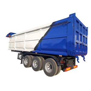 Livraison gratuite haute productivité en forme de U 80 tonnes semi-<span class=keywords><strong>remorque</strong></span> camion à benne basculante utilisé cylindre hydraulique - Product Image 1