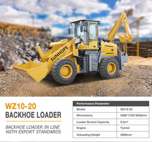 Neue 4WD Gelenk-Bagger lader maschine mit Radlader <span class=keywords><strong>Mini</strong></span> lader Eaton Hydraulik zylinder Kleiner Bagger lader - Product Image 6