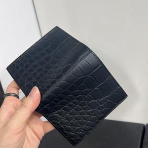 กระเป๋าสตางค์หนังจระเข้แท้ทรงสั้นสำหรับผู้ชาย, กระเป๋าใส่บัตรเครดิต, กระเป๋าสตางค์หนังแท้สไตล์เรโทร และกระเป๋าใส่เหรียญ - Product Image 5