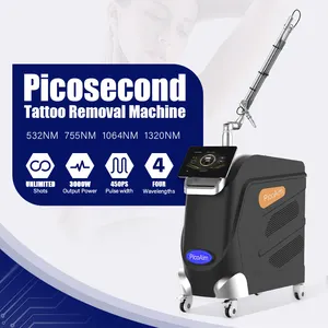 Máquina de beleza profissional 532 755 1064 1320nm q comutado para remoção de tatuagem a laser picossegundos, 4 comprimentos de onda, preço profissional 532 755 1064 1320nm
