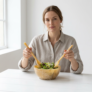 Juego de Servidores de Ensalada de Resina, Ecológicos, Aptos para Lavavajillas, Utensilios Manuales para Ensalada - Product Image 1