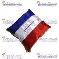 Housses de coussin de luxe Golden Crown 100% soie Tussah, motif carré blanchi, longueur de fibre personnalisée, style uni avec franges pour la maison