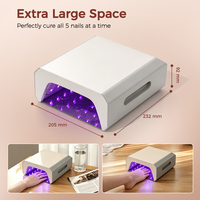 Lampe à ongles UV LED de haute qualité fabriquée en Chine, faible bruit, séchage rapide, design carré, lampe de table automatique, logo personnalisé, 60W rechargeable