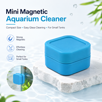 Nettoyeur magnétique pour aquarium miniature, fabricant d'outils de nettoyage de réservoir de poissons flottants double face, OEM/ODM, respectueux de l'environnement