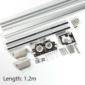 Kit de quincaillerie coulissante invisible WEKIS moderne pour portes coulissantes de cuisine, salle de bain, entrée, durable, intérieur - Product Image 2