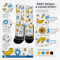 Chaussettes personnalisées imprimées pour adultes, motif automne, service d'échantillonnage de maquette, paire de chaussettes souples pour marque de mode, événement d'équipe, production en gros