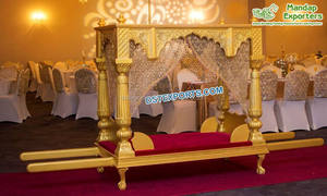 Latest Moroccan Style Bride Entry Palki Wedding Teak Wood Lightweight Bridal <b>Doli</b> Factory Sale USA - Product Image 2