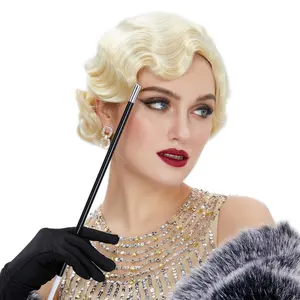 Factory Directly Supply 180% Retro Synthetic Wigs With 1930s Finger Wave Style Wig