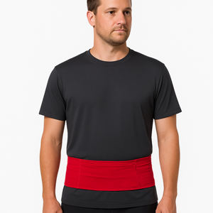 Se adapta a la mayoría de los teléfonos móviles y tamaños de cintura Cinturón reflectante delgado para correr Bolsillos extensibles Toboganes Logotipo personalizado Riñonera Riñoneras - Product Image 3