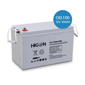 Baterai tenaga surya rumah 12V 100AH 150Ah 200ah 250AH baterai GEL AGM siklus dalam