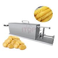 Machine à Trancher les Pommes de Terre en Tour Automatique 3 en 1 Twist Potato Twister Électrique 110/220V Coupe-Frites Françaises