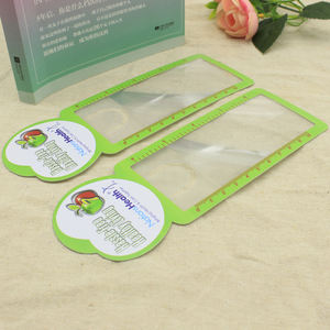 Lupa de plástico PVC BIJIA 3x, tamaño de tarjeta de crédito, lente Fresnel, lupa de PVC, marcapáginas de lectura personalizado - Product Image 4