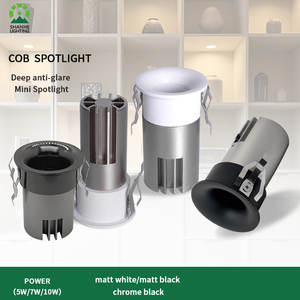 Spot encastré COB incurvé mini 5W 7W 10W, découpe 35mm, anti-éblouissement profond, RA92, downlight LED en aluminium - Product Image 1