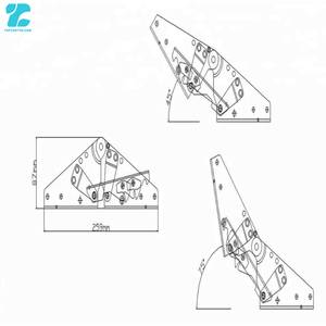 Mecanismo de Bisagra Plegable Ajustable para Sofá 260/300mm, Herraje de Acero para Sofá Cama, Fácil Instalación, Moderno, para Sala de Estar y Dormitorio, Dorado - Product Image 2