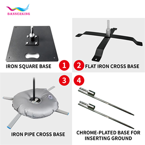 Ngoài trời quảng cáo treo quảng cáo 100% Polyester vải hai mặt biểu tượng tùy chỉnh khói cửa hàng bãi biển lông cờ - Product Image 4