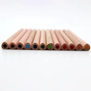 ดินสอสีไม้ธรรมชาติมาตรฐานขนาดใหญ่12ชิ้น,ชุดดินสอสีพร้อมโลโก้ที่กำหนดเองบรรจุในกล่องกระดาษ
