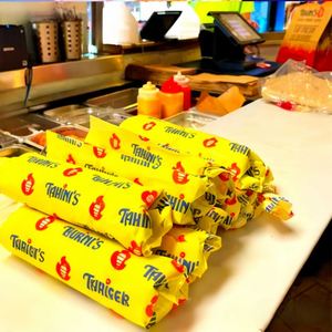Custom Logo Printed GreaseProof <b>Wax</b> <b>Paper</b> Bags Food Grade Hamburger Packaging for Sandwich Burger Wrapping Premium Shopping - Product Image 1