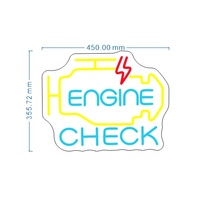 Enseigne lumineuse à DEL avec USB et gradateur de lumière Corps en silicone brillant pour atelier de réparation automobile Garage ou usage personnel