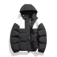 Veste d'hiver pour homme, doudoune décontractée en tissu tissé, coupe slim classique avec fermeture éclair