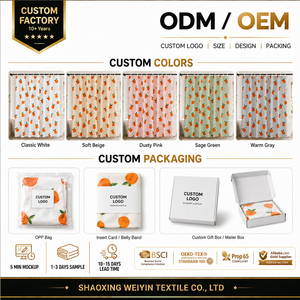<span class=keywords><strong>Rideau</strong></span> de <span class=keywords><strong>douche</strong></span> personnalisé à imprimé fruits oranges avec crochets, tissu hydrofuge, ourlet lesté, OEM ODM pour la vente au détail et les grossistes en cadeaux - Product Image 5