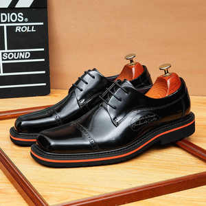 Zapatos Derby de Hombre Estilo 2026 Novedad Otoño con Cordones y Puntera, Zapatos de Cóctel de Moda Estilo Patchwork, Personalizados al por Mayor, con Aumento de Altura - Product Image 5