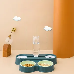 Bol d'eau automatique pour animaux de compagnie, pour chats en déplacement, double bol d'eau automatique pour chiens et chats, fournitures pour animaux de compagnie - Product Image 5