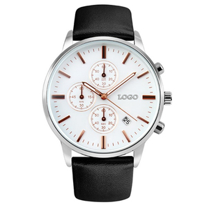 Montres à quartz pour hommes de luxe de nouvelle marque 42 mm, étanches, en cuir véritable, montres-bracelets tendance - Product Image 2