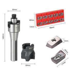 Xeast — moulin à surface 50 22 4T, avec arêtes R8 FMB22 et APMT1604, jeu d'insertions en carbure pour <span class=keywords><strong>CNC</strong></span> - Product Image 2