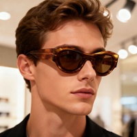 Lunettes de soleil de luxe de haute qualité en gros, lunettes de soleil œil de chat en nylon, lunettes de soleil en acétate 2026 F pour hommes et femmes