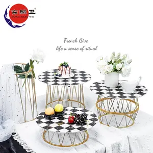 Imiter Porcelain Round Plate Cake Stand New Luxury Dessert Rack Catering Buffet Food Sweets Round Display Rack Cake Stand