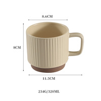 Mug à café en porcelaine personnalisé, style nordique moderne, couleur unie, haute qualité, pour couple, cadeau d'affaires, usage domestique, compatible micro-ondes et lave-vaisselle