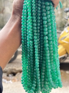 Cuentas de calabaza de ónix verde natural de exportador indio disponibles a precios mayoristas para la venta de exportación de cuentas naturales de <span class=keywords><strong>India</strong></span>